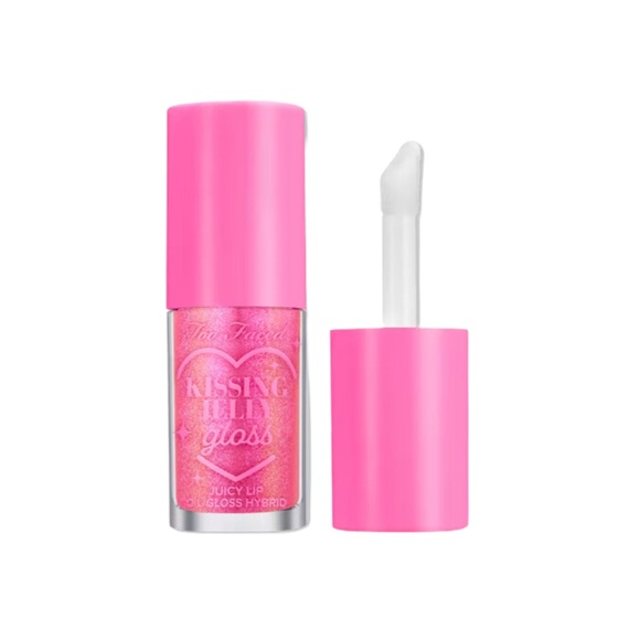 TOO FACED Kissing Jelly Gloss Juicy Lip Oil in ‘BUBBLEGUM’ - .15 oz NIB - Picture 1 of 7